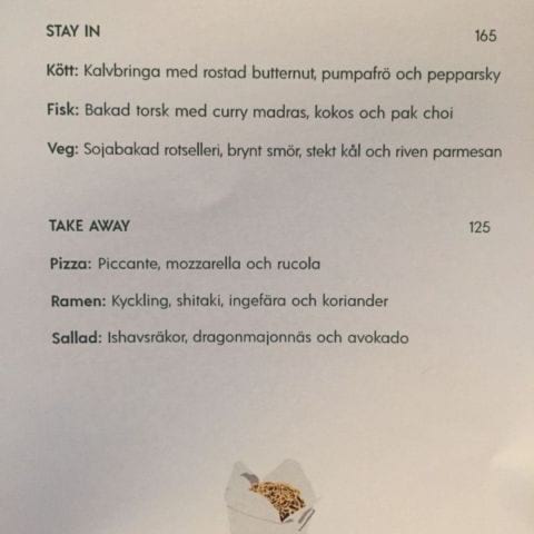 Veckans lunchmeny på Boketto. – Bild från Boketto av Peter B. (2019-04-30)