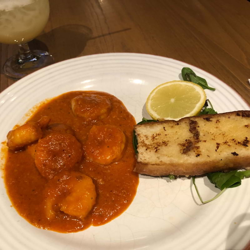 Förrätten, Vitlök & chilifrästa scampi! – Photo from Gamla Stan Hof by Anna L. (26/01/2023)