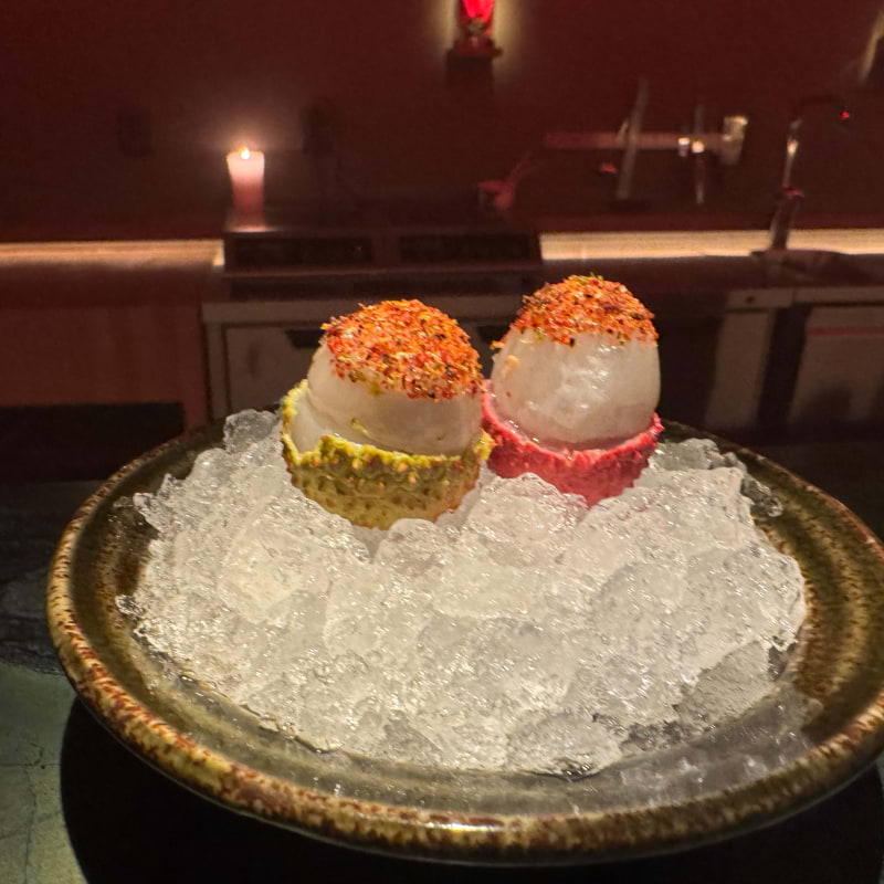 Litchis with spicy topping – Photo from Black Milk Gastro Bar by Anna G. (22/12/2024)