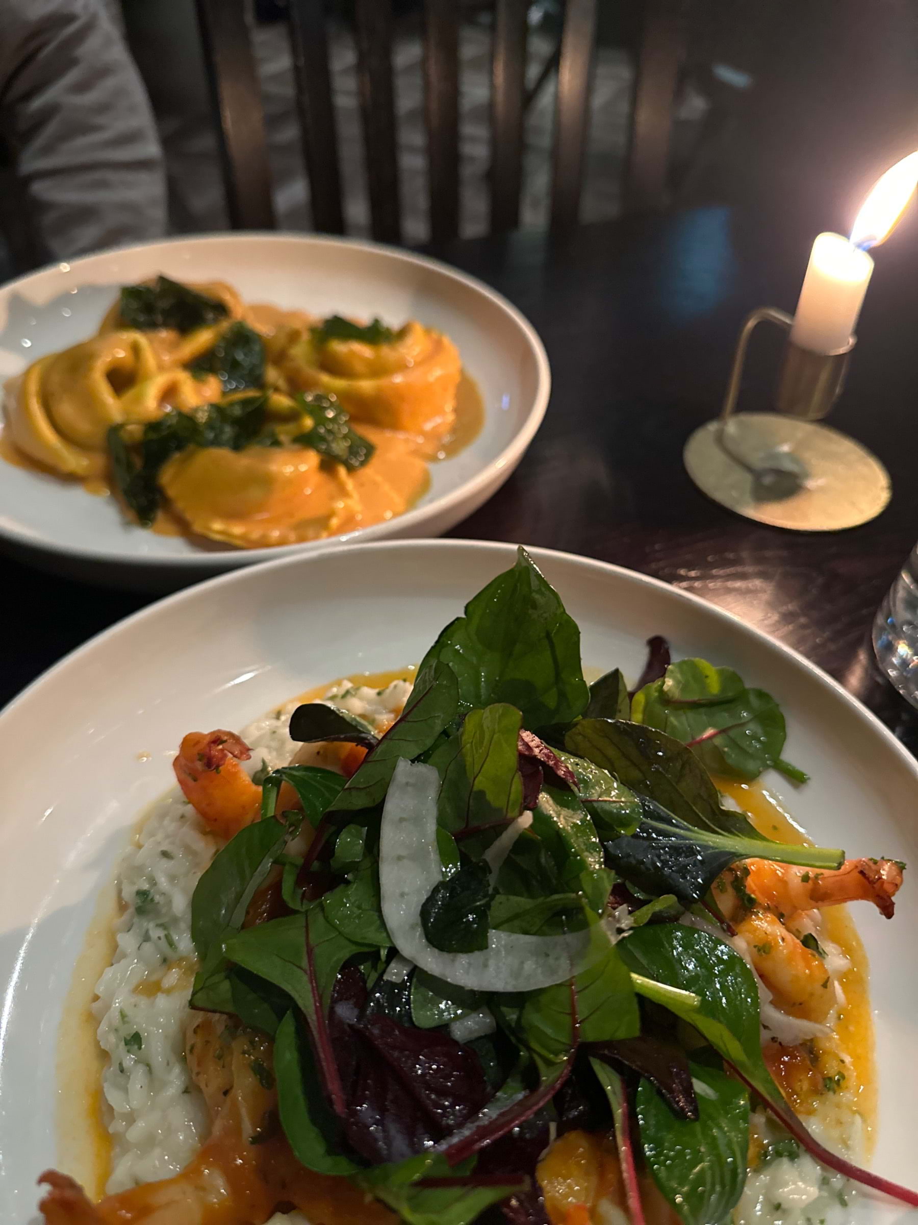 Lemon risotto med scampi och hummer ravioli – Bild från O'Pizzicato av Simon H. (2024-02-14)